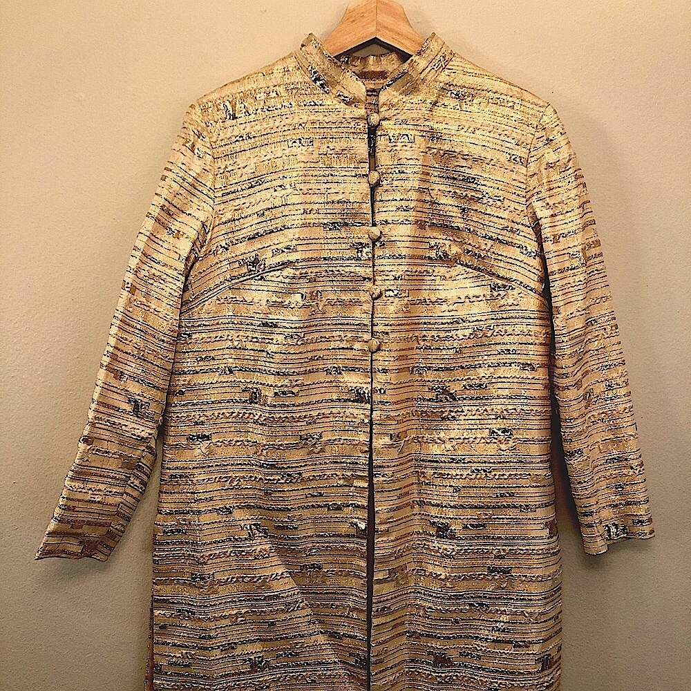 Gold Button Down Coat